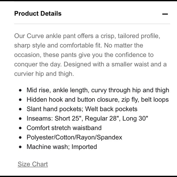 *SOLD* Express Mid Rise Ankle Curve Pant Gold - Picture 6 of 7